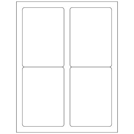 Bsc Preferred 3-1/2 x 5'' White Rectangle Laser Labels - Master Case, 400PK BUY00021367